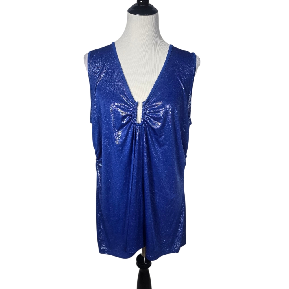 Torrid Size 3 (Approx 3X) Shimmering Blue Tank Top NWT